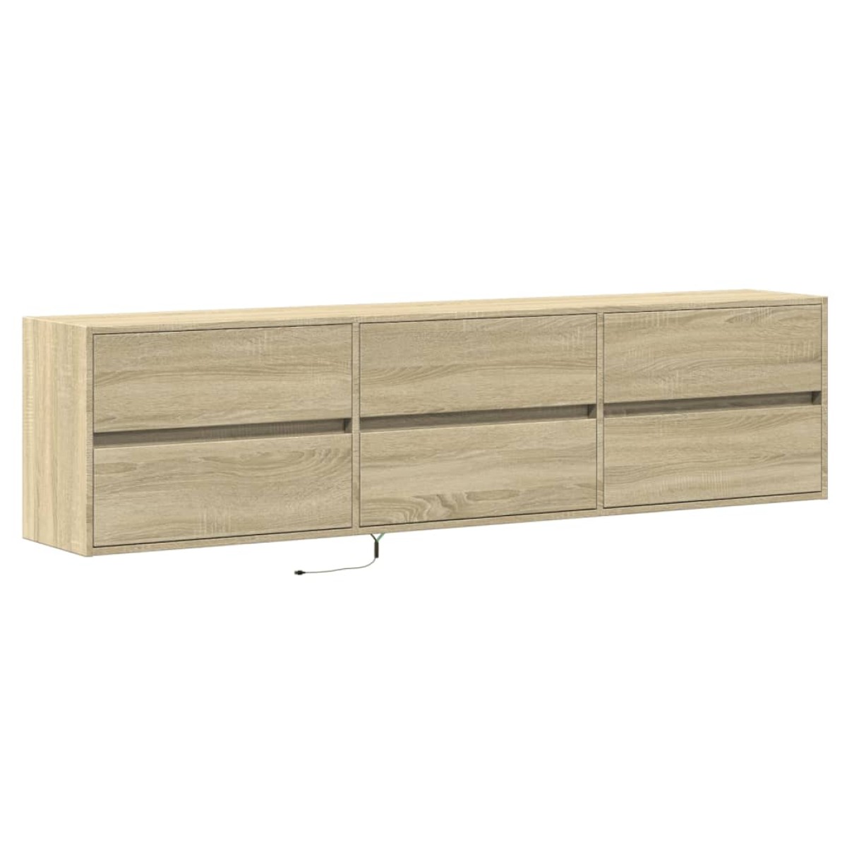 vidaXL Έπιπλο Τοίχου Τηλεόρασης με LED Sonoma Δρυς 180x31x45 εκ.