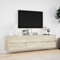 vidaXL Έπιπλο Τοίχου Τηλεόρασης με LED Sonoma Δρυς 180x31x45 εκ.