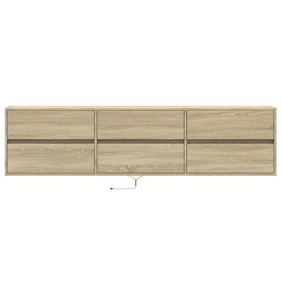 vidaXL Έπιπλο Τοίχου Τηλεόρασης με LED Sonoma Δρυς 180x31x45 εκ.