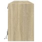vidaXL Έπιπλο Τοίχου Τηλεόρασης με LED Sonoma Δρυς 180x31x45 εκ.