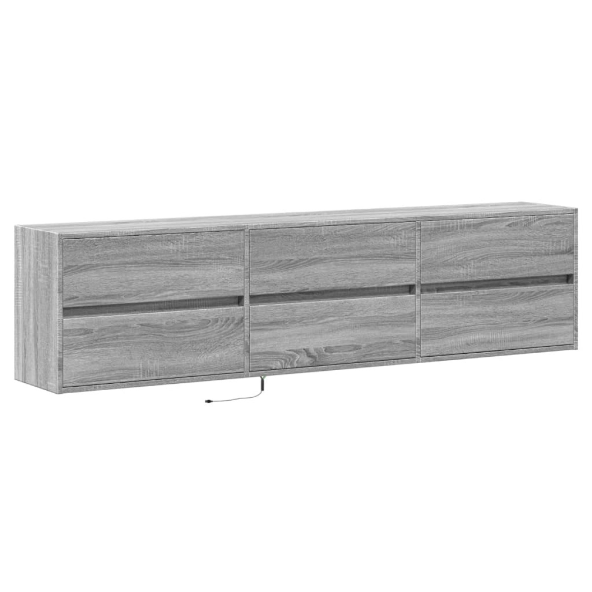vidaXL Έπιπλο Τοίχου Τηλεόρασης με LED Γκρι Sonoma 180x31x45 εκ.