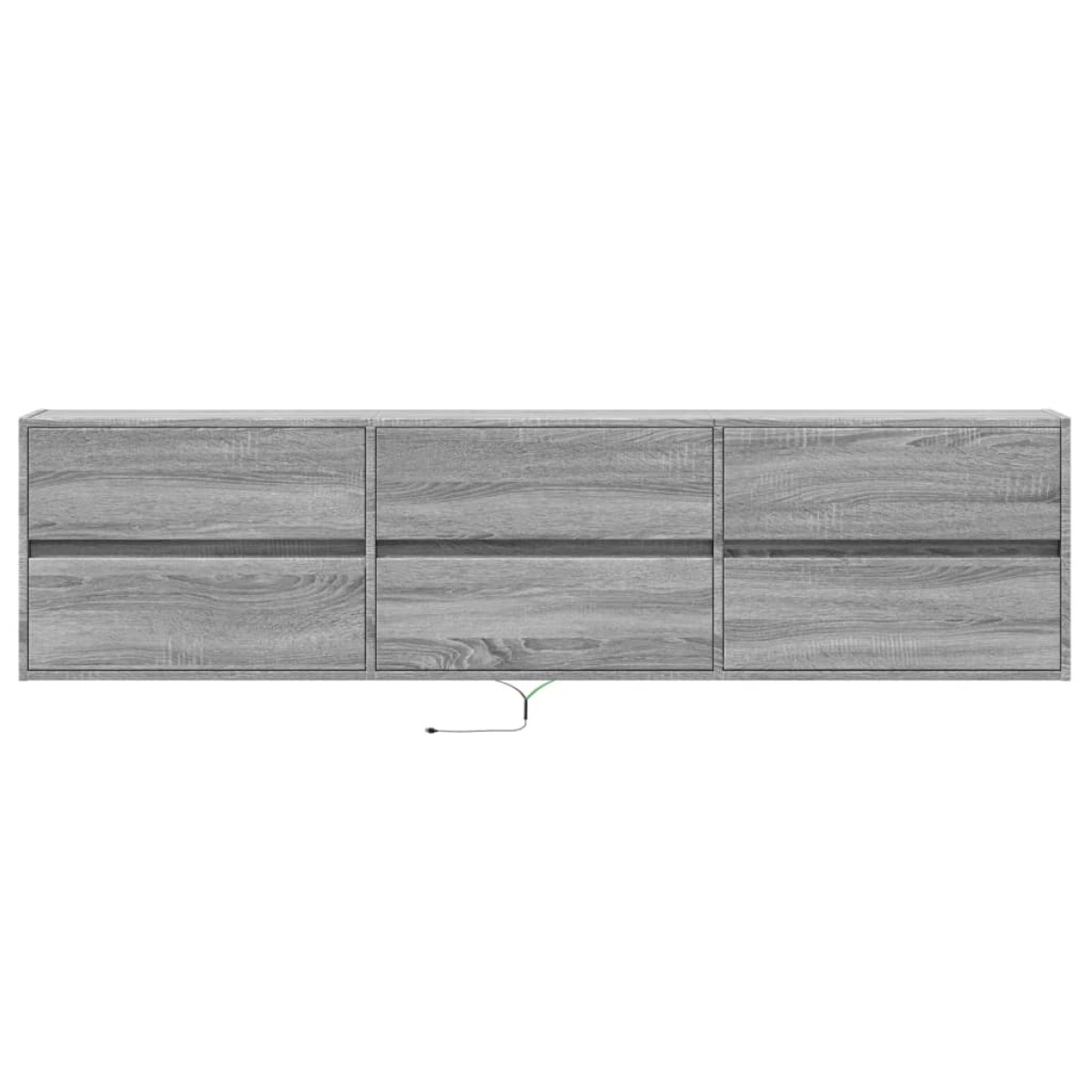 vidaXL Έπιπλο Τοίχου Τηλεόρασης με LED Γκρι Sonoma 180x31x45 εκ.