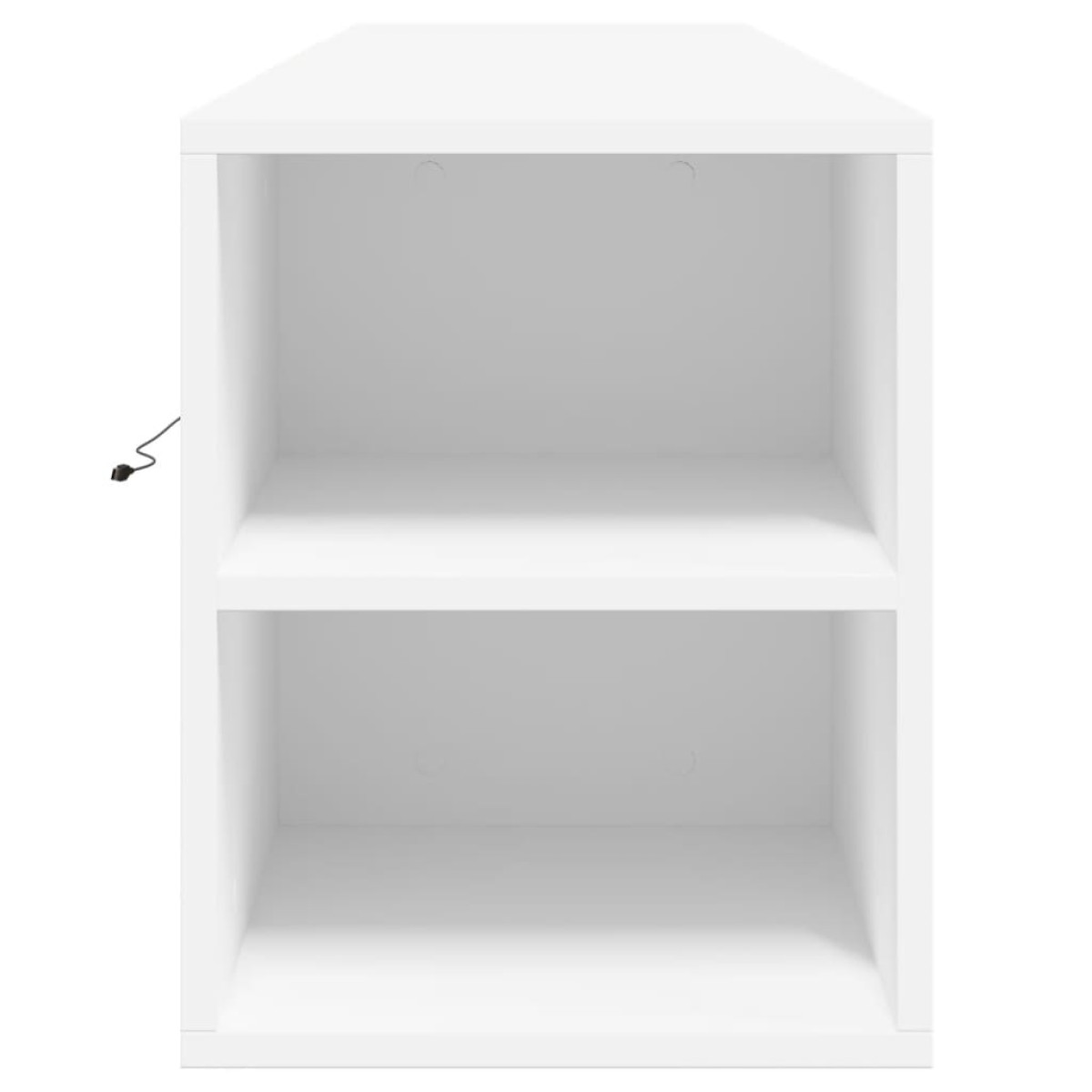 vidaXL Έπιπλο Τοίχου Τηλεόρασης με LED Λευκό 180x31x39,5 εκ.