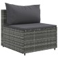 vidaXL Σαλόνι Κήπου Σετ 5 Τεμαχίων Γκρι Συνθετικό Ρατάν με Μαξιλάρια