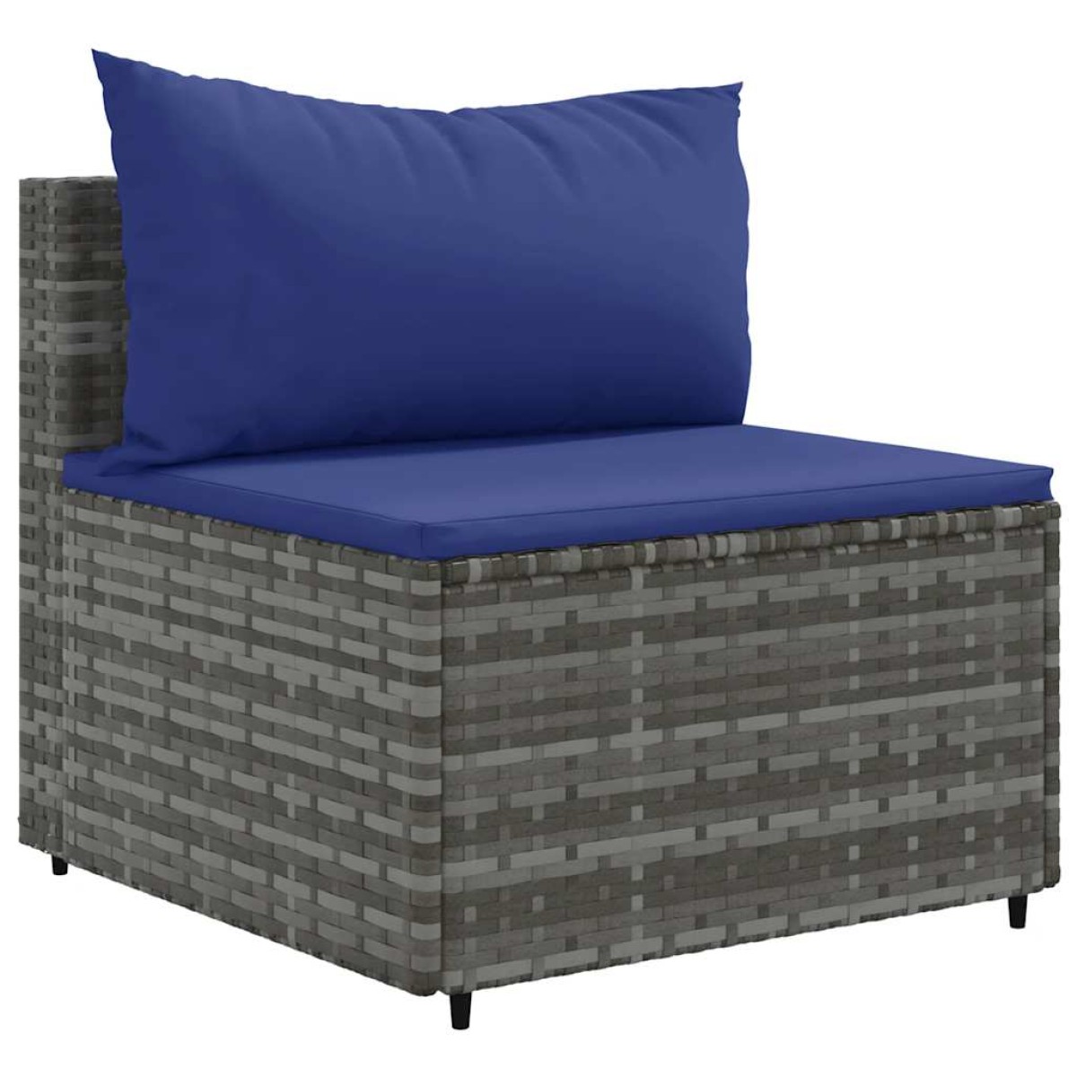 vidaXL Σαλόνι Κήπου 6 Τεμαχίων από Γκρι Συνθετικό Ρατάν με Μαξιλάρια