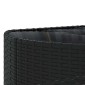 vidaXL Σετ Καναπέ Κήπου 5 Τεμαχίων Μαύρο Συνθετικό Ρατάν με Μαξιλάρια