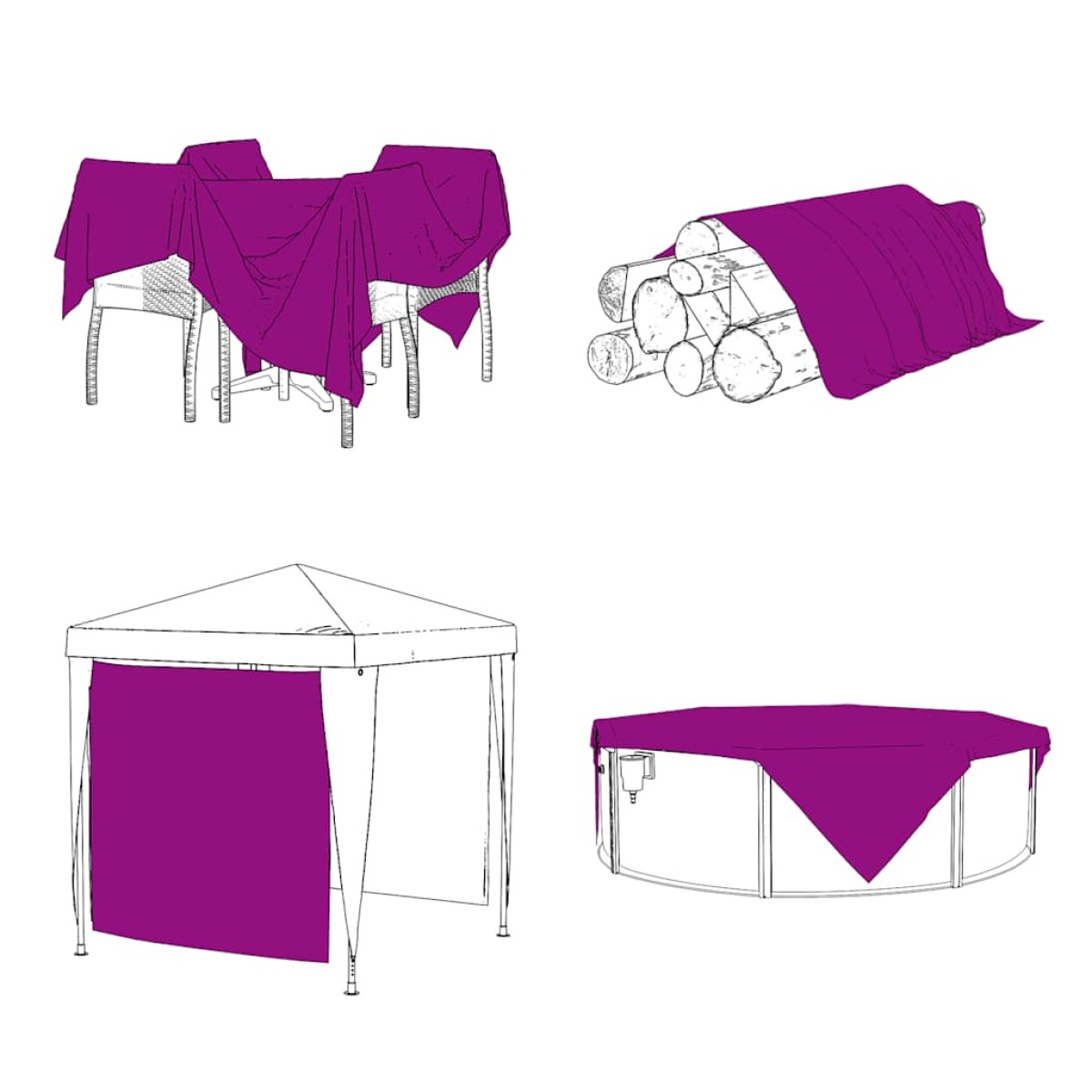 vidaXL Κάλυμμα φυτών με οπές 1x5 m PVC