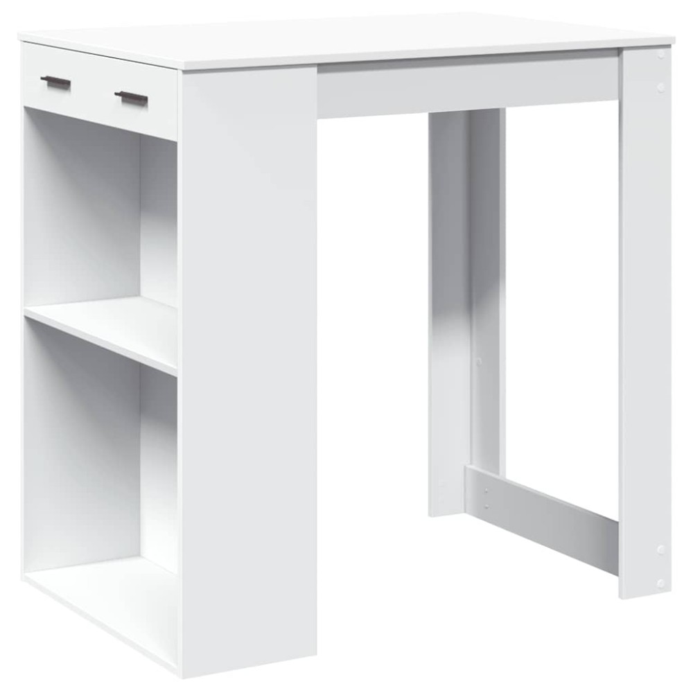 vidaXL Τραπέζι Μπαρ Λευκό 102x70x103,5εκ. Επεξεργ. Ξύλο