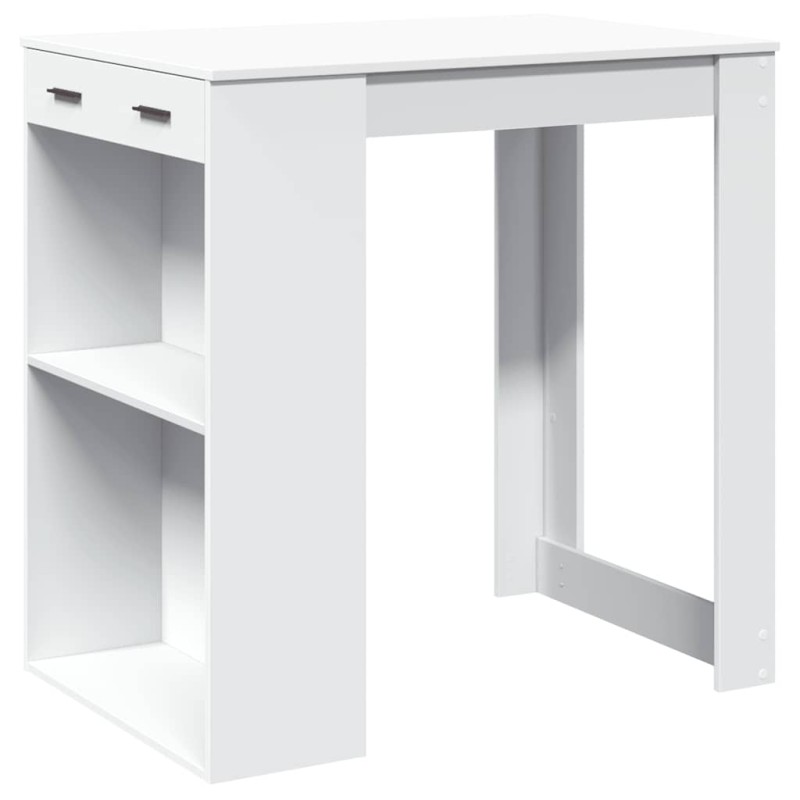 vidaXL Τραπέζι Μπαρ Λευκό 102x70x103,5εκ. Επεξεργ. Ξύλο