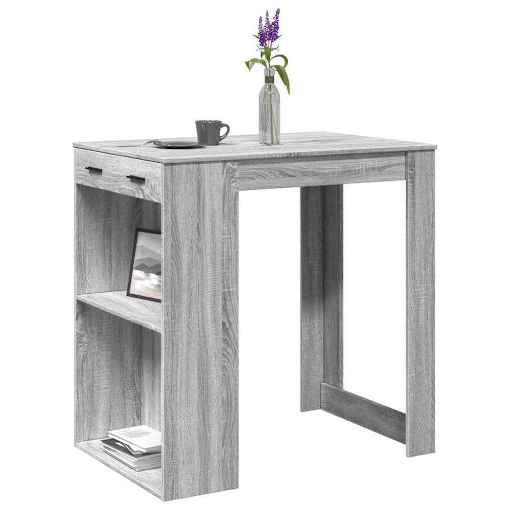 vidaXL Τραπέζι Μπαρ Γκρι Sonoma 102x70x103,5 εκ. Επεξεργ. Ξύλο