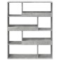 vidaXL Βιβλιοθήκη Γκρι Σκυροδέματος 100x33x125,5 εκ. Επεξεργ. Ξύλο