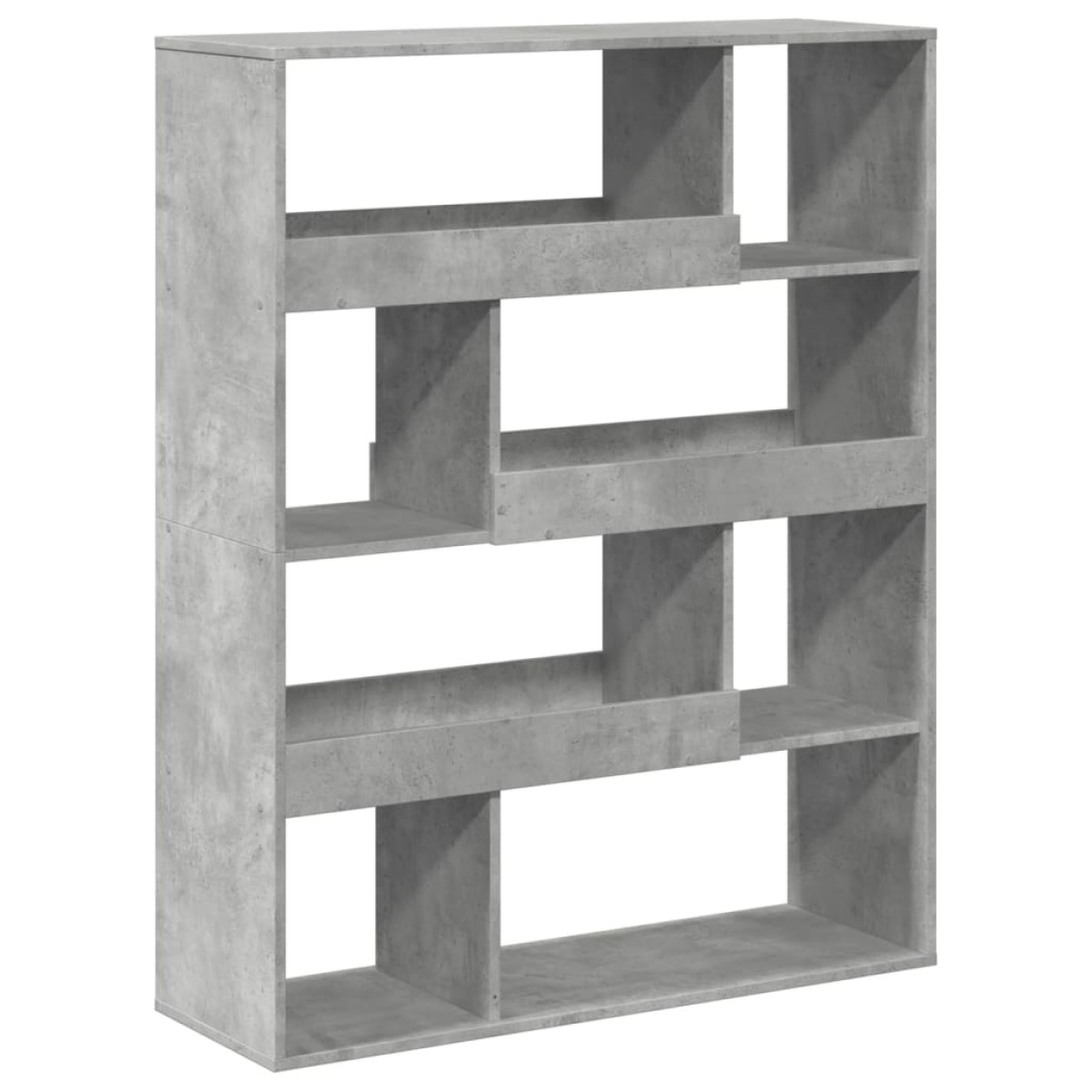 vidaXL Βιβλιοθήκη Γκρι Σκυροδέματος 100x33x125,5 εκ. Επεξεργ. Ξύλο