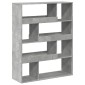vidaXL Βιβλιοθήκη Γκρι Σκυροδέματος 100x33x125,5 εκ. Επεξεργ. Ξύλο
