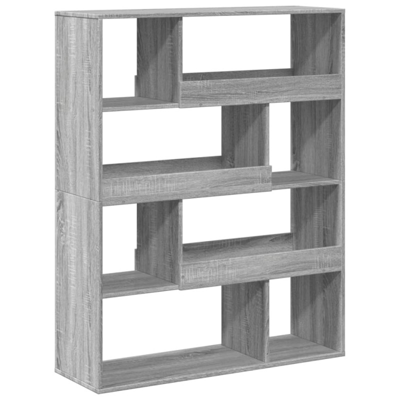 vidaXL Βιβλιοθήκη Γκρι Sonoma 100x33x125,5 εκ. από Επεξεργασμένο Ξύλο