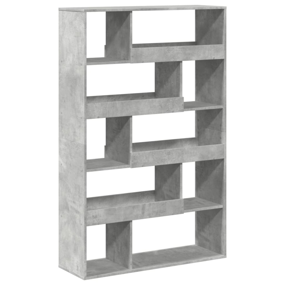 vidaXL Βιβλιοθήκη Γκρι Σκυροδέματος 100x33x156,5 εκ. Επεξεργ. Ξύλο