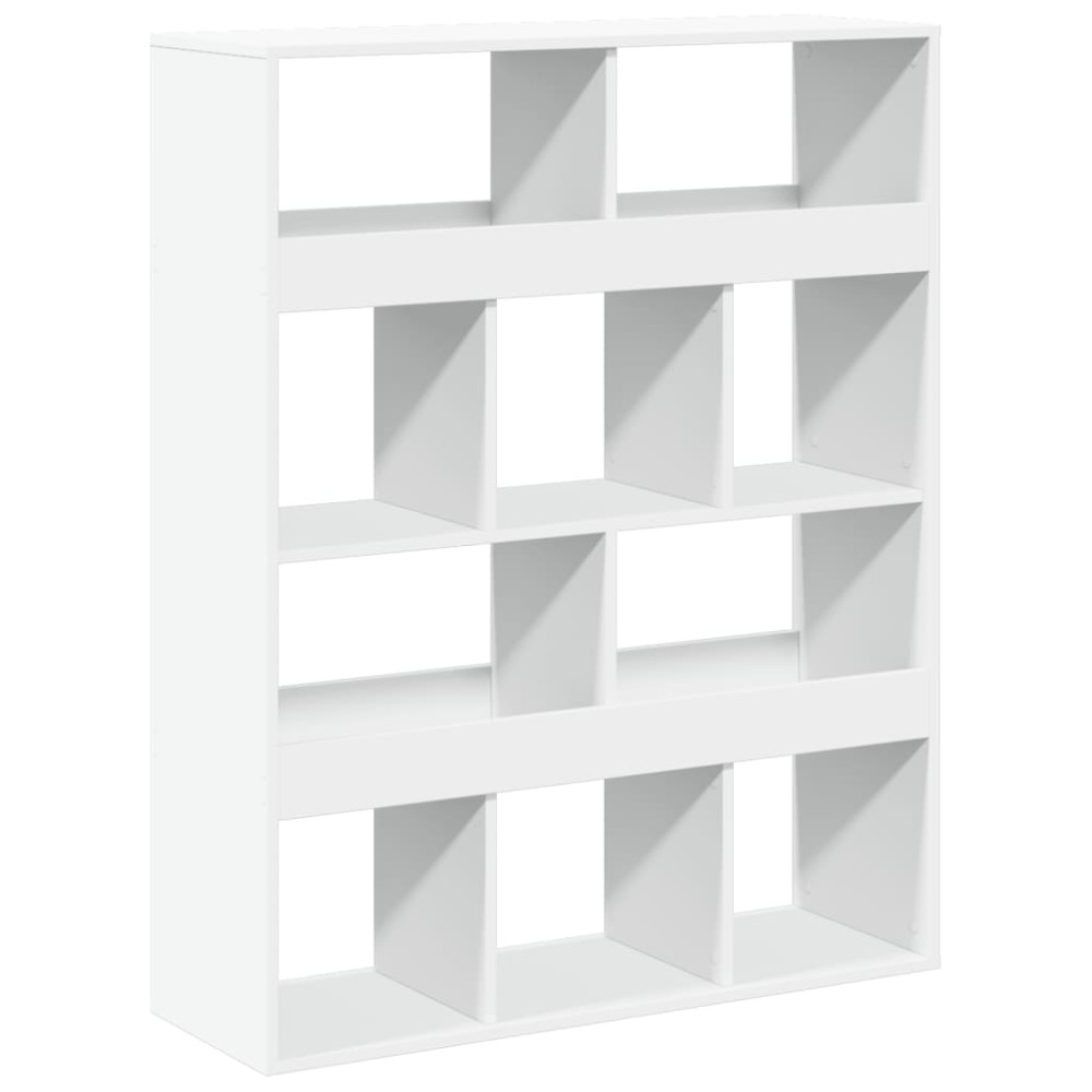 vidaXL Βιβλιοθήκη Λευκή 100x33x125,5 εκ. από Επεξεργασμένο Ξύλο