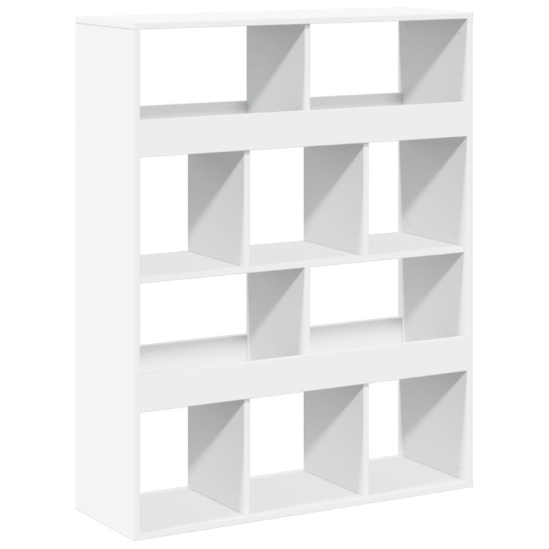 vidaXL Βιβλιοθήκη Λευκή 100x33x125,5 εκ. από Επεξεργασμένο Ξύλο
