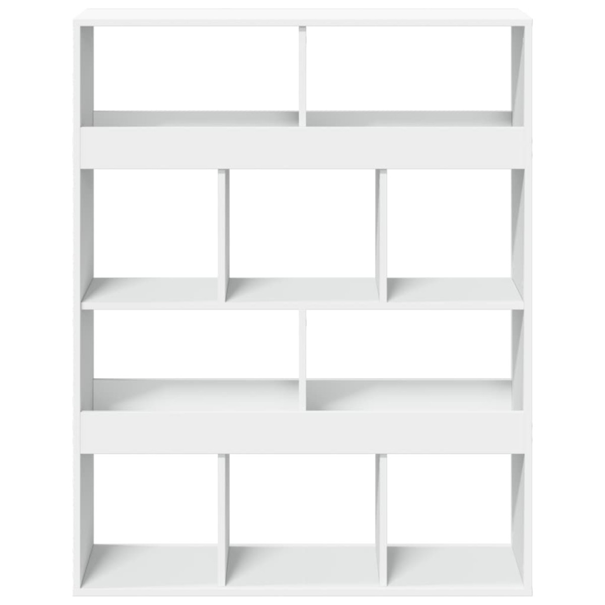 vidaXL Βιβλιοθήκη Λευκή 100x33x125,5 εκ. από Επεξεργασμένο Ξύλο