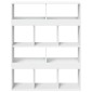 vidaXL Βιβλιοθήκη Λευκή 100x33x125,5 εκ. από Επεξεργασμένο Ξύλο