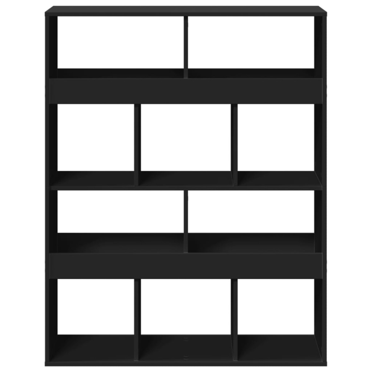 vidaXL Βιβλιοθήκη Μαύρη 100x33x125,5 εκ. από Επεξεργασμένο Ξύλο