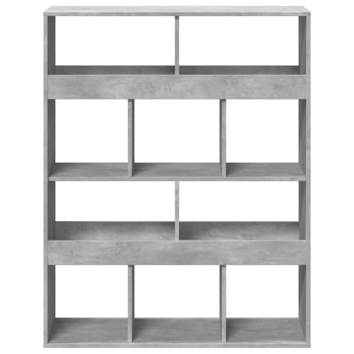 vidaXL Βιβλιοθήκη Γκρι Σκυροδέματος 100x33x125,5 εκ. Επεξεργ. Ξύλο