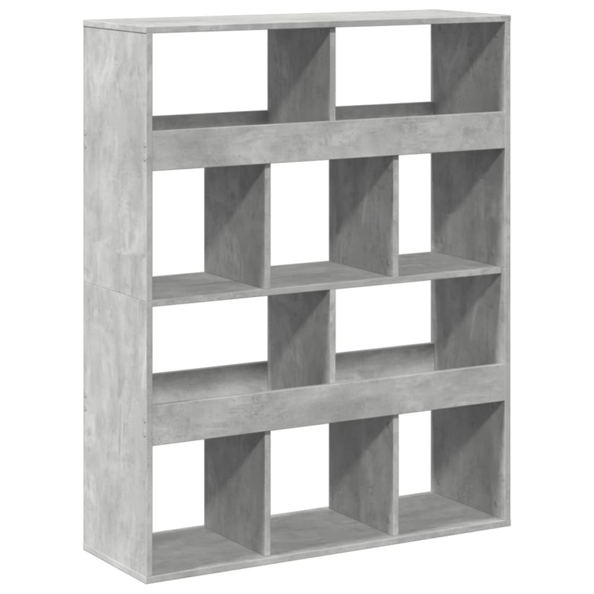 vidaXL Βιβλιοθήκη Γκρι Σκυροδέματος 100x33x125,5 εκ. Επεξεργ. Ξύλο