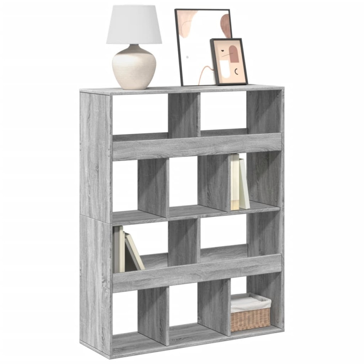 vidaXL Βιβλιοθήκη Γκρι Sonoma 100x33x125,5 εκ. από Επεξεργασμένο Ξύλο