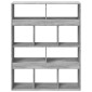 vidaXL Βιβλιοθήκη Γκρι Sonoma 100x33x125,5 εκ. από Επεξεργασμένο Ξύλο