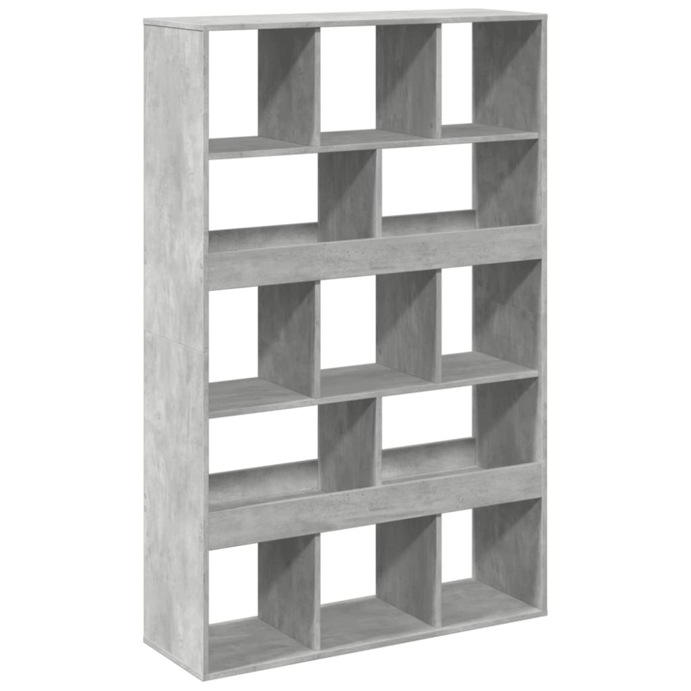 vidaXL Βιβλιοθήκη Γκρι Σκυροδέματος 100x33x156,5εκ. Επεξεργ. Ξύλο