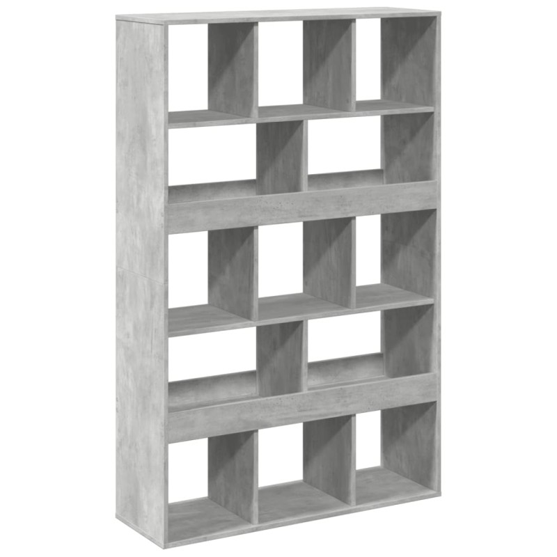 vidaXL Βιβλιοθήκη Γκρι Σκυροδέματος 100x33x156,5εκ. Επεξεργ. Ξύλο