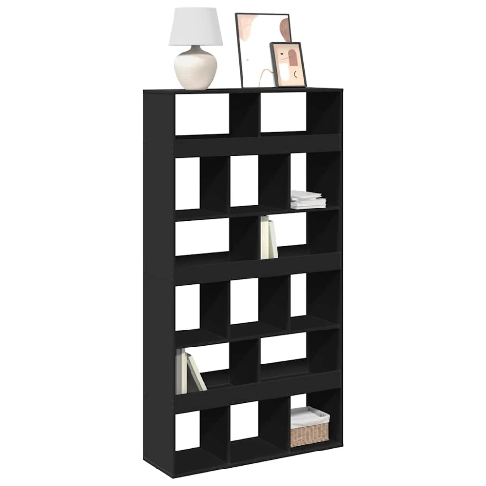 vidaXL Βιβλιοθήκη Μαύρη 100x33x187,5 εκ. Επεξ. Ξύλο
