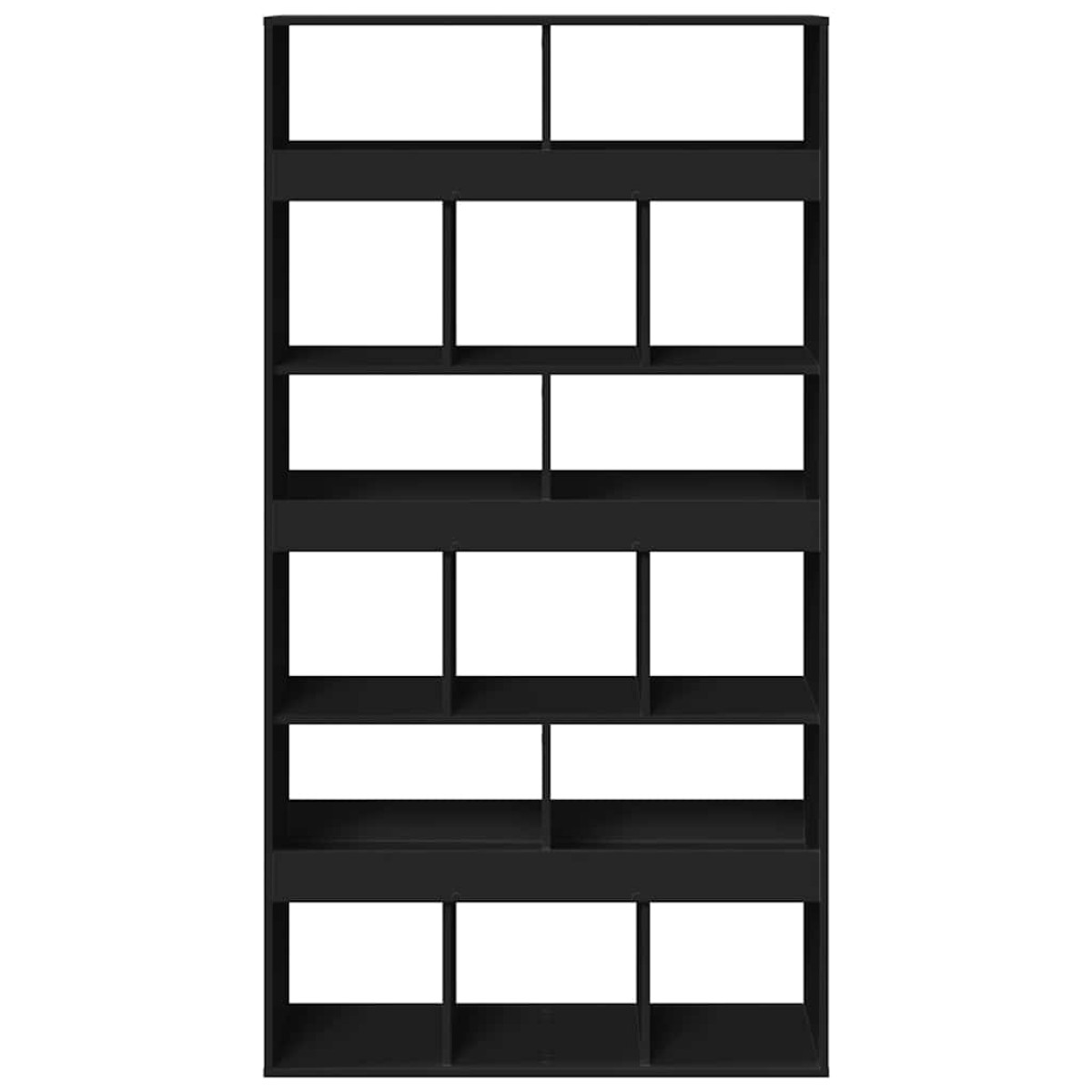 vidaXL Βιβλιοθήκη Μαύρη 100x33x187,5 εκ. Επεξ. Ξύλο