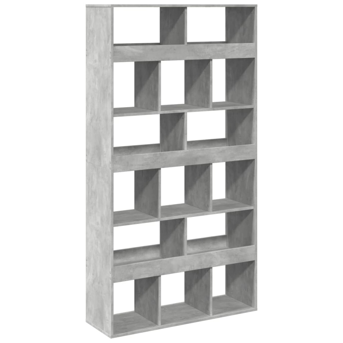vidaXL Βιβλιοθήκη Γκρι Σκυροδέματος 100x33x187,5 εκ. Επεξεργ. Ξύλο