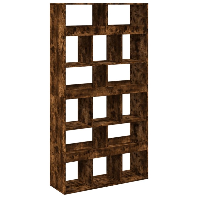 vidaXL Βιβλιοθήκη Καπνιστή Δρυς 100x33x187,5εκ. από Επεξεργασμένο Ξύλο