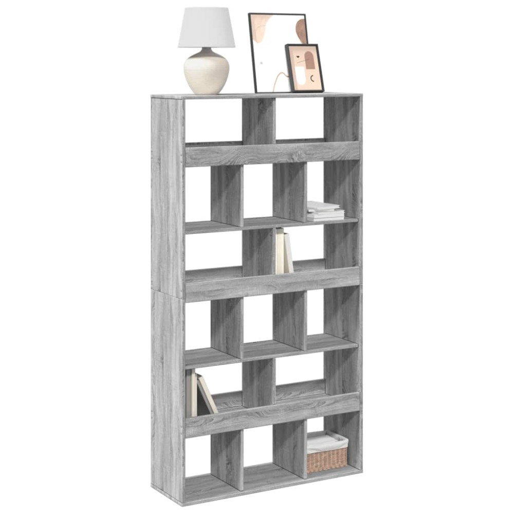 vidaXL Βιβλιοθήκη Γκρι Sonoma 100x33x187,5 εκ. από Επεξεργ. Ξύλο