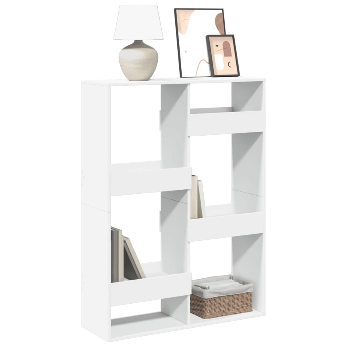 vidaXL Βιβλιοθήκη Λευκή 100x33x135 εκ. από Επεξεργασμένο Ξύλο