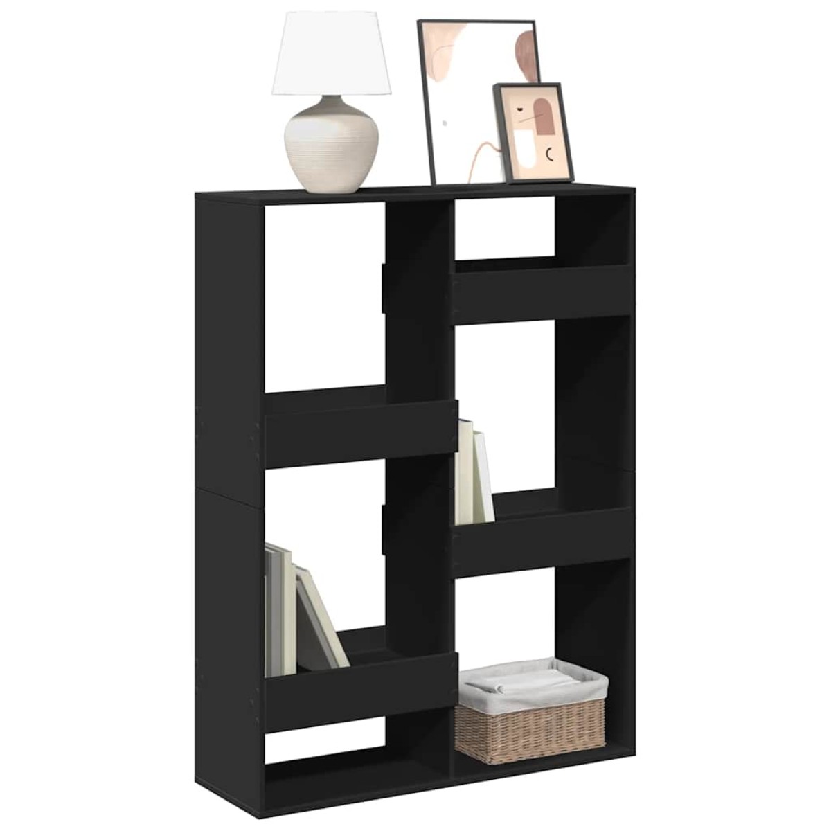 vidaXL Βιβλιοθήκη Μαύρη 100x33x135 εκ. από Επεξεργασμένο Ξύλο