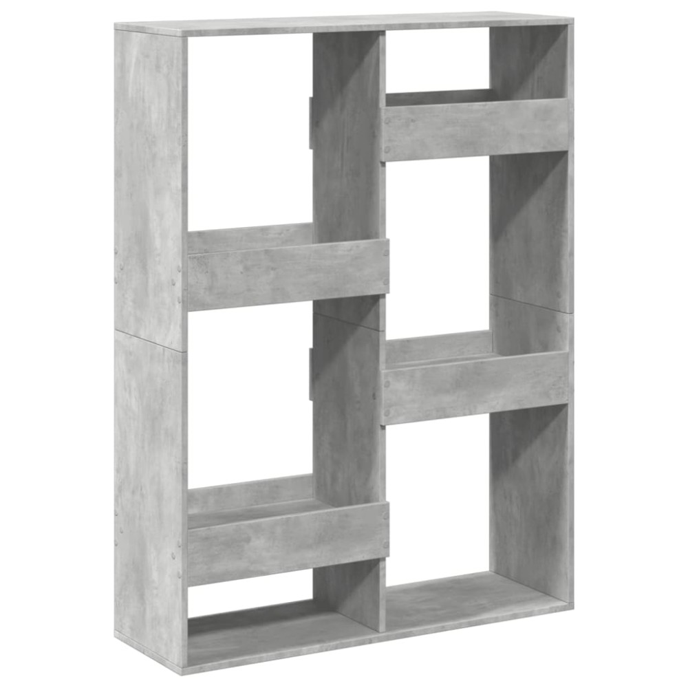 vidaXL Βιβλιοθήκη Γκρι Σκυροδέματος 100x33x135 εκ. Επεξεργ. Ξύλο