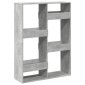 vidaXL Βιβλιοθήκη Γκρι Σκυροδέματος 100x33x135 εκ. Επεξεργ. Ξύλο