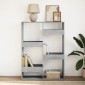 vidaXL Βιβλιοθήκη Γκρι Σκυροδέματος 100x33x135 εκ. Επεξεργ. Ξύλο