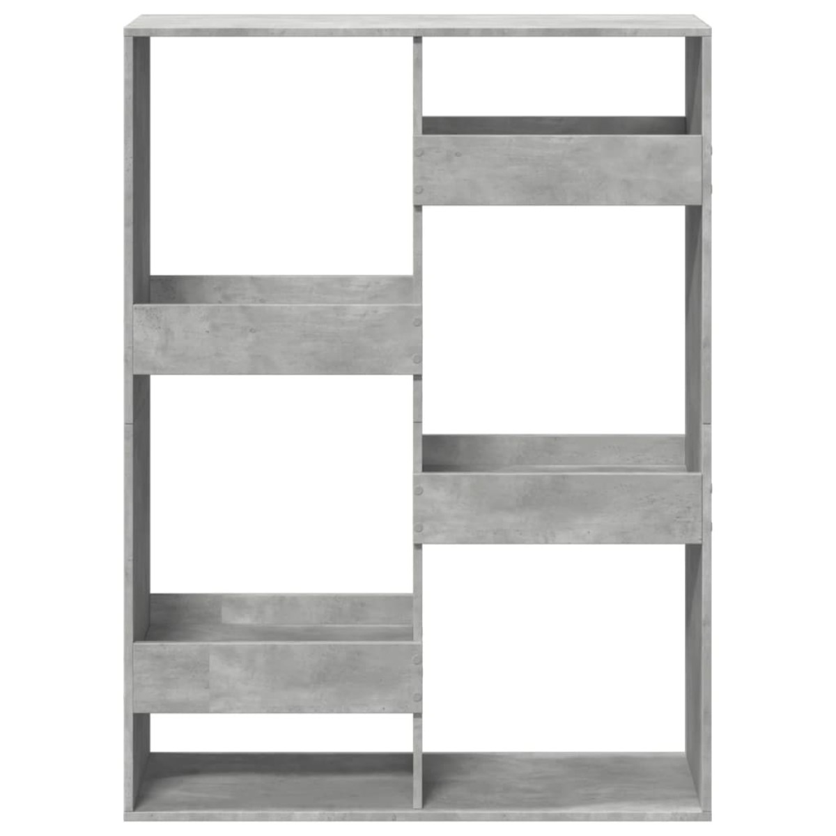 vidaXL Βιβλιοθήκη Γκρι Σκυροδέματος 100x33x135 εκ. Επεξεργ. Ξύλο
