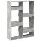 vidaXL Βιβλιοθήκη Γκρι Σκυροδέματος 100x33x135 εκ. Επεξεργ. Ξύλο