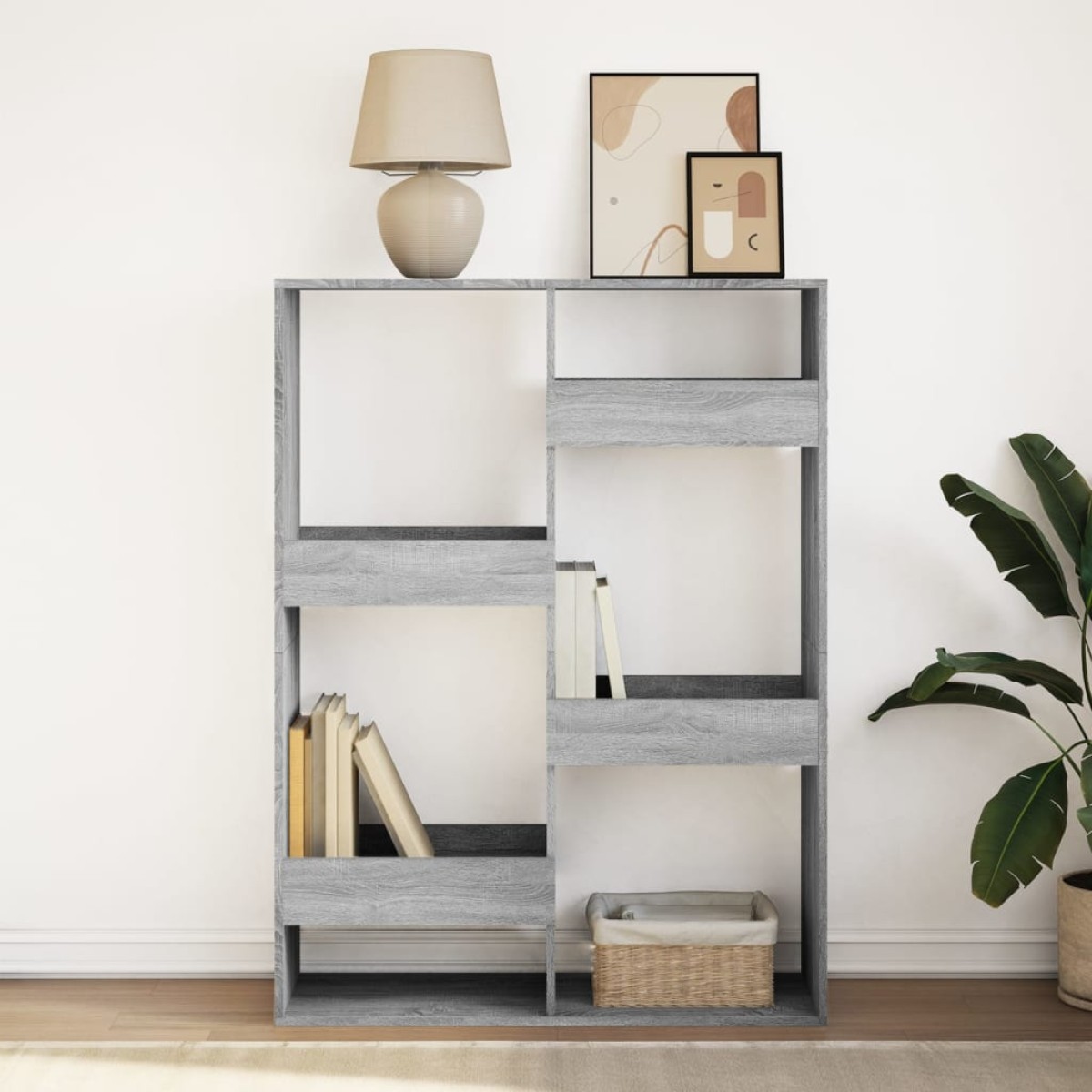 vidaXL Βιβλιοθήκη Γκρι Sonoma 100x33x135 εκ. από Επεξεργασμένο Ξύλο