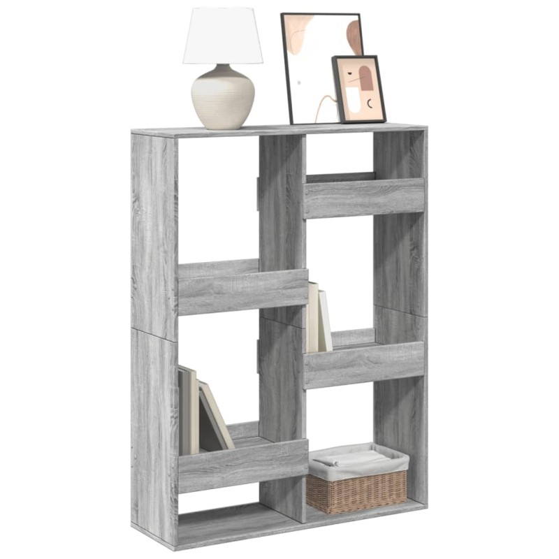 vidaXL Βιβλιοθήκη Γκρι Sonoma 100x33x135 εκ. από Επεξεργασμένο Ξύλο