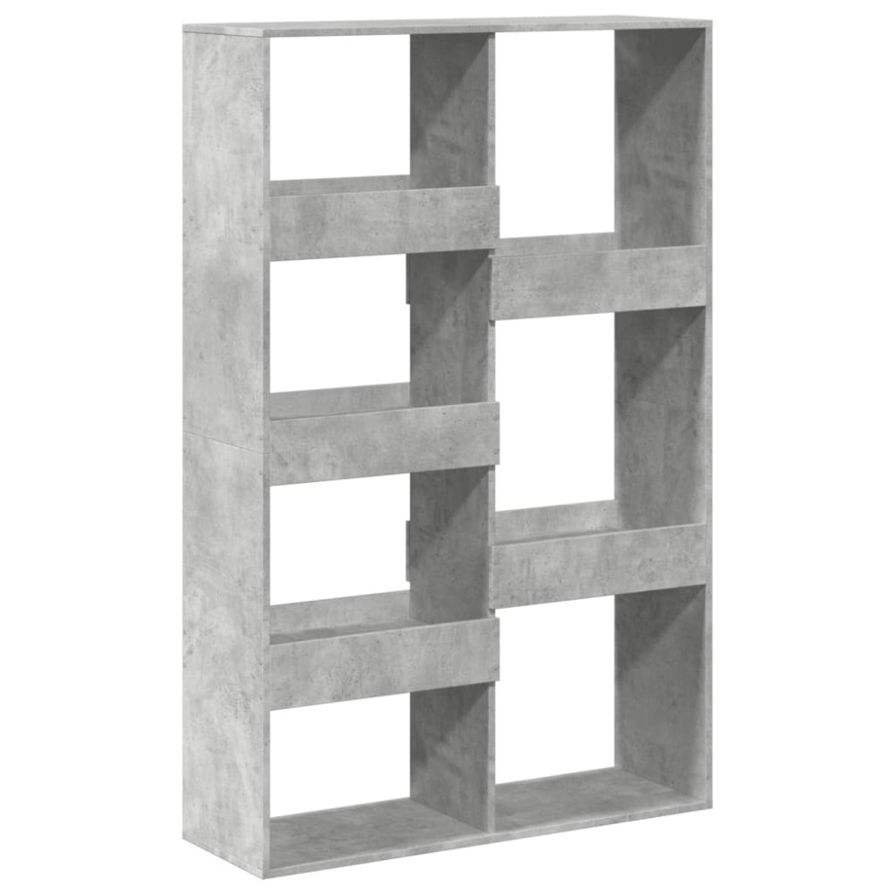 vidaXL Βιβλιοθήκη Γκρι Σκυροδέματος 100x33x155,5 εκ. Επεξεργ. Ξύλο