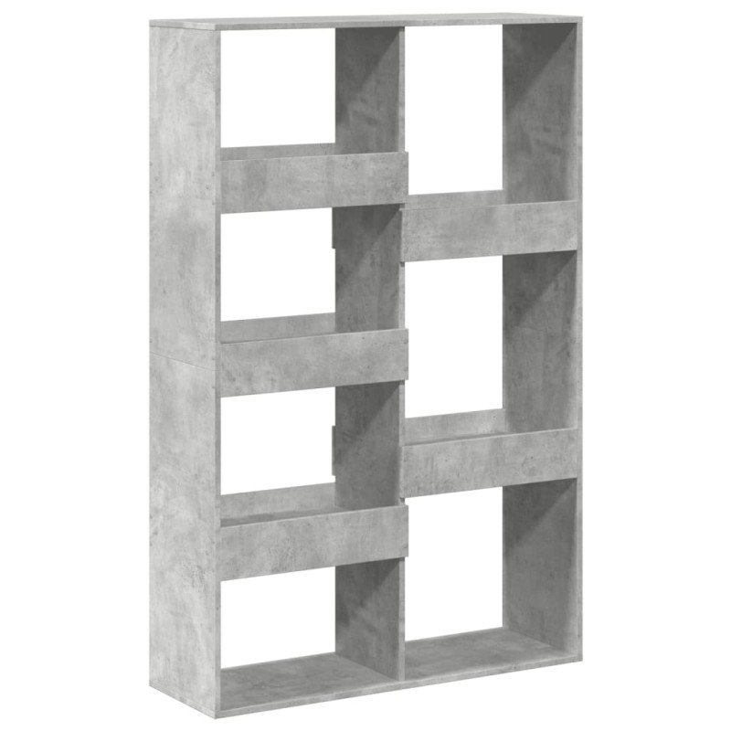 vidaXL Βιβλιοθήκη Γκρι Σκυροδέματος 100x33x155,5 εκ. Επεξεργ. Ξύλο