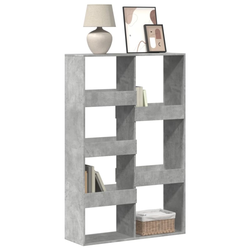 vidaXL Βιβλιοθήκη Γκρι Σκυροδέματος 100x33x155,5 εκ. Επεξεργ. Ξύλο