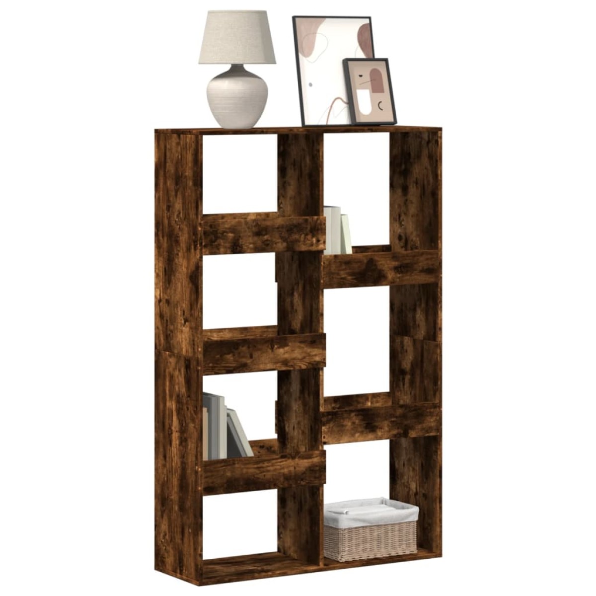 vidaXL Βιβλιοθήκη Καπνιστή Δρυς 100x33x155,5 εκ. Επεξεργασμένο Ξύλο