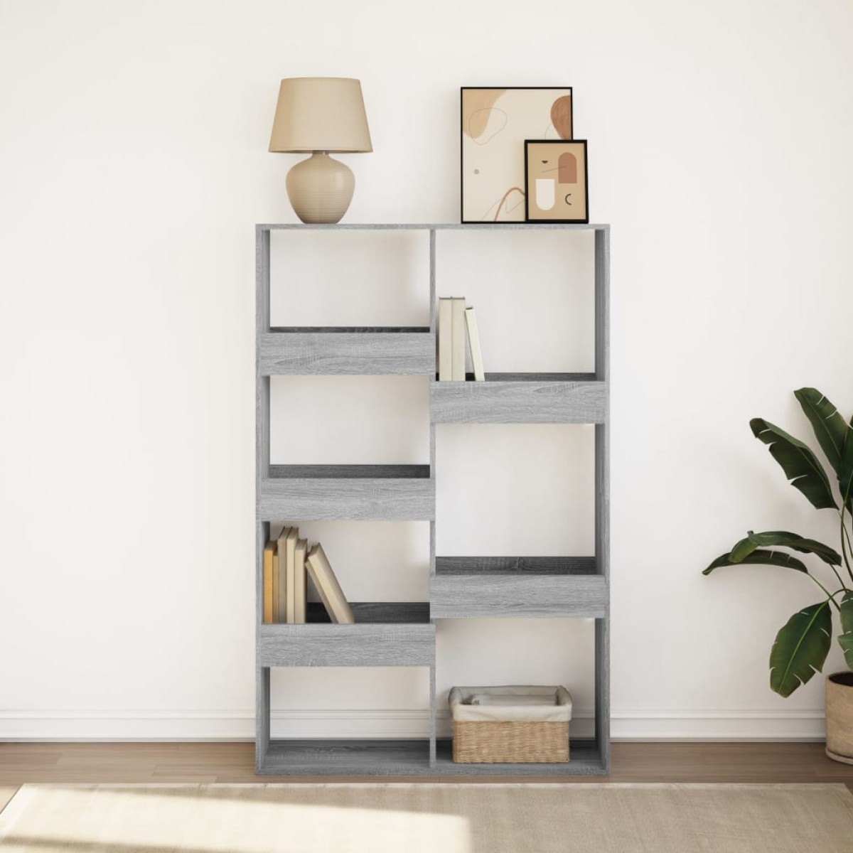 vidaXL Βιβλιοθήκη Γκρι Sonoma 100x33x155,5 εκ. από Επεξεργ. Ξύλο