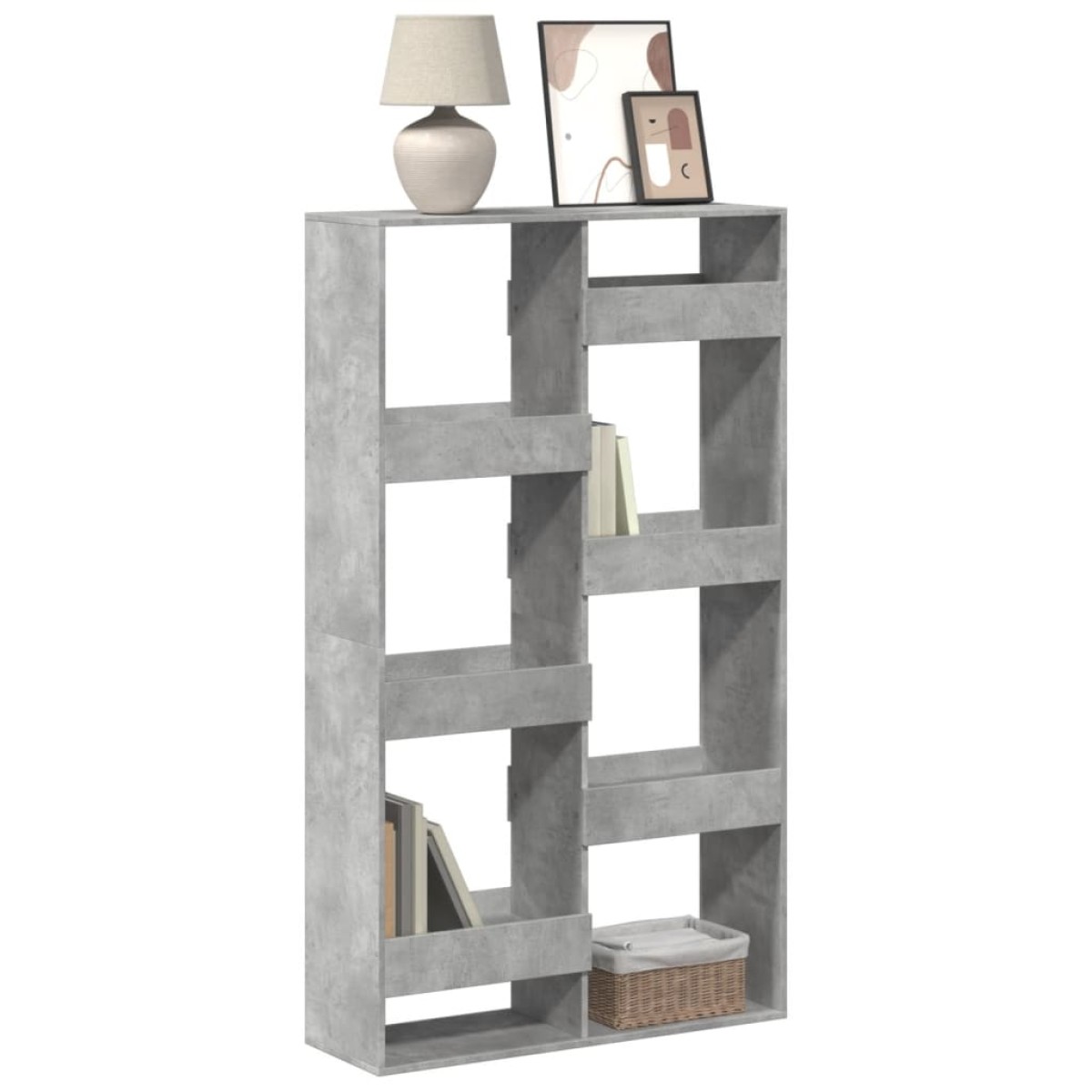 vidaXL Βιβλιοθήκη Γκρι Σκυροδέματος 100x33x175 εκ. Επεξεργ. Ξύλο
